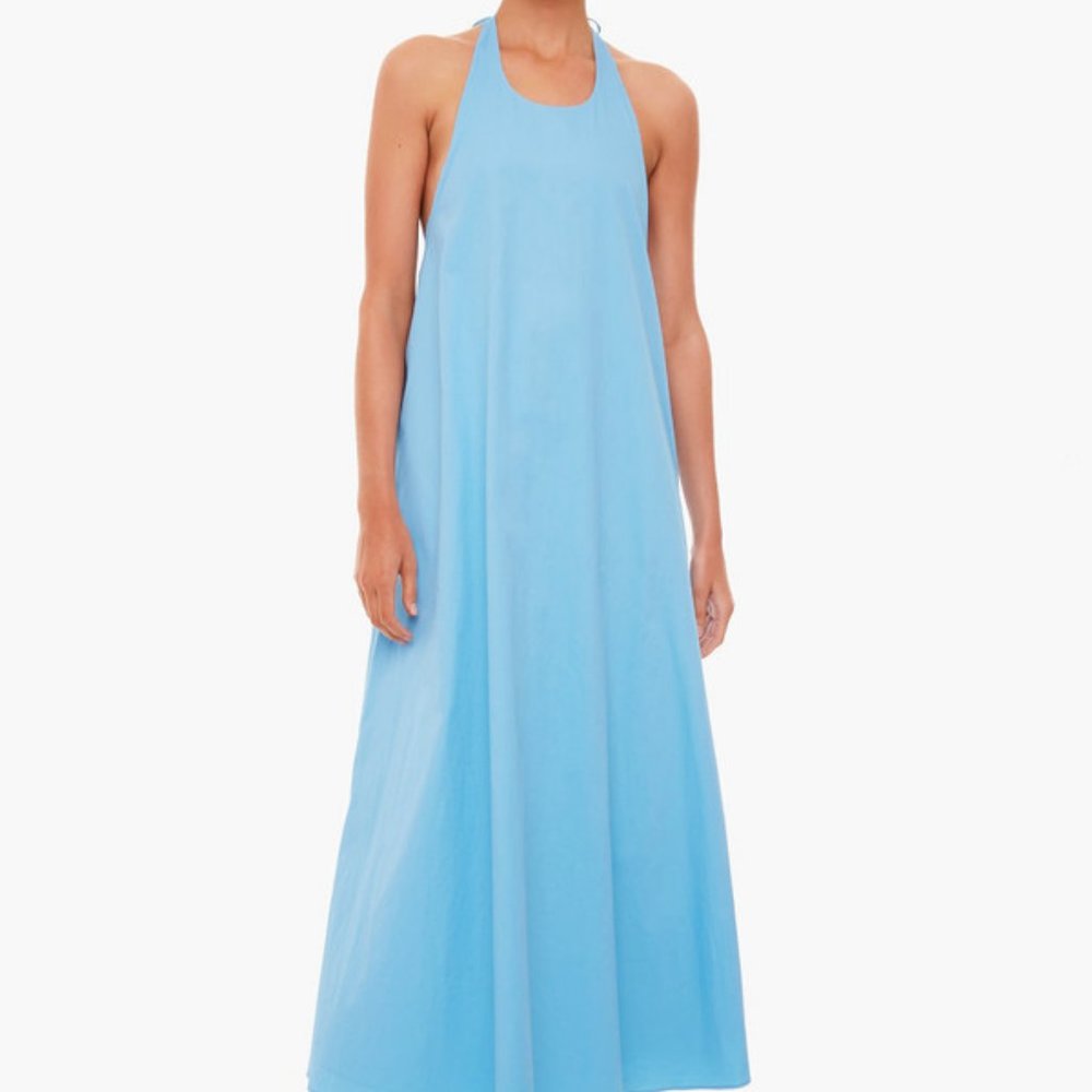 NEW Tuckernuck Pomander Place Breakers Blue Lyle Halter Dress - Small